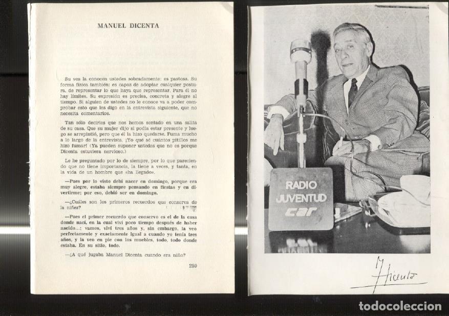 Cartes Postales: Entrevista con Manuel Dicenta: foto + 13 paginas entrevista -