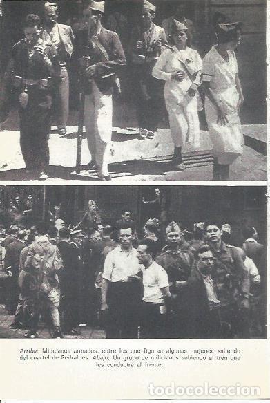 Postkarten: LAMINA 25327: Milicianos saliendo del cuartel de Pedralbes, Barcelona - R. Sanz