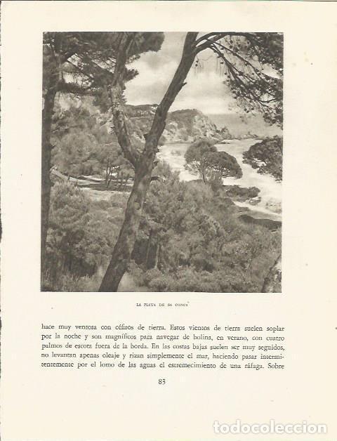 Postales: LAMINA 25120: Playa de Sa Conca en S'Agaro - Josep Pla