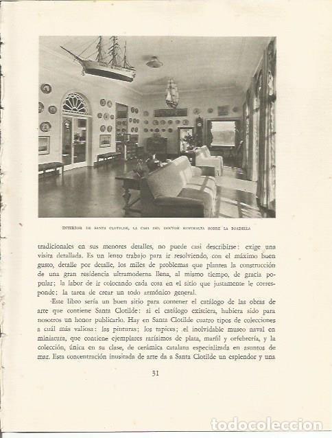 Cartes Postales: LAMINA 25098: Interior de la casa del Doctor Roviralta en Blanes - Josep Pla