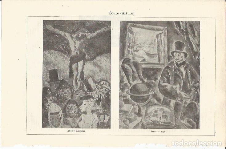 Postales: LAMINA ESPASA 37094: Cristo y mascaras y Armador ingles, por Arturo Souto - Varios