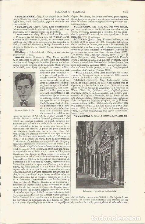 Postais: LAMINA ESPASA 37087: Detalle de la Colegiata de Solmona, Italia - Varios