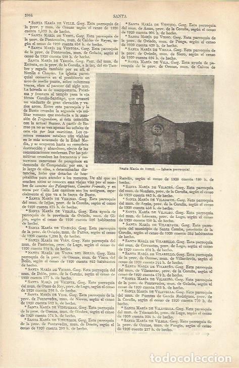 Cartes Postales: LAMINA ESPASA 37027: Iglesia de Santa Maria de Vemil, Pontevedra - Varios