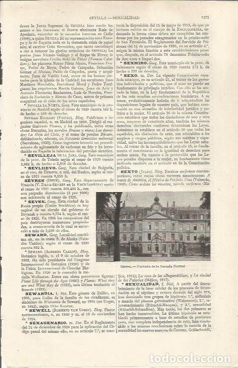 Postales: LAMINA ESPASA 37060: Escuela Normal en Sevres, Francia - Varios