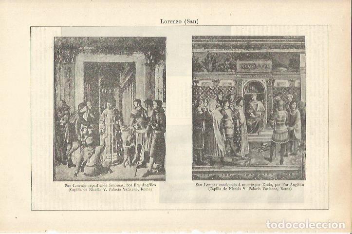 Cartoline: LAMINA ESPASA 37160: San Lorenzo, pinturas de la Capilla de Nicolas V en Roma - Varios