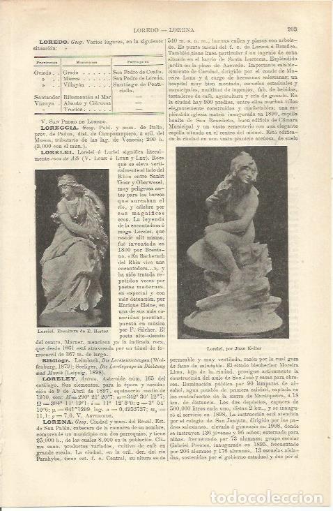 Postais: LAMINA ESPASA 37155: Lorelei, por J. Keller - Varios