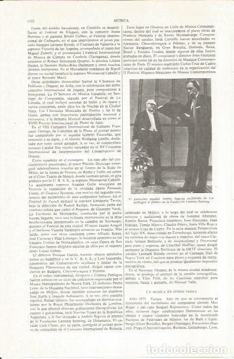 Postales: LAMINA ESPASA 36912: El guitarrista Andres Segovia en Copenhague - Varios