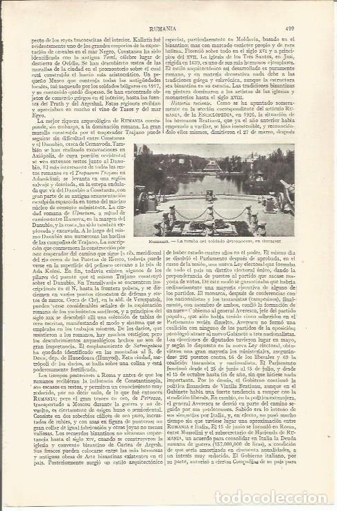 Postcards: LAMINA ESPASA 36986: Tumba del soldado desconocido en Bucarest, Rumania - Varios