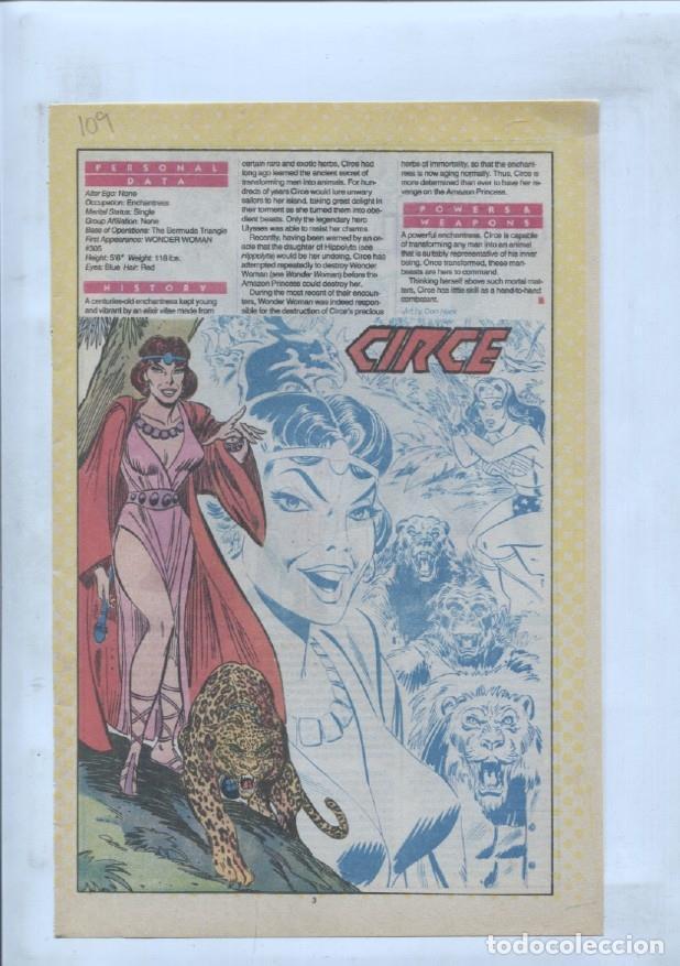 Cartes Postales: Ficha personaje DC Comics numero 109: Circe y The Citadel - VARIOS