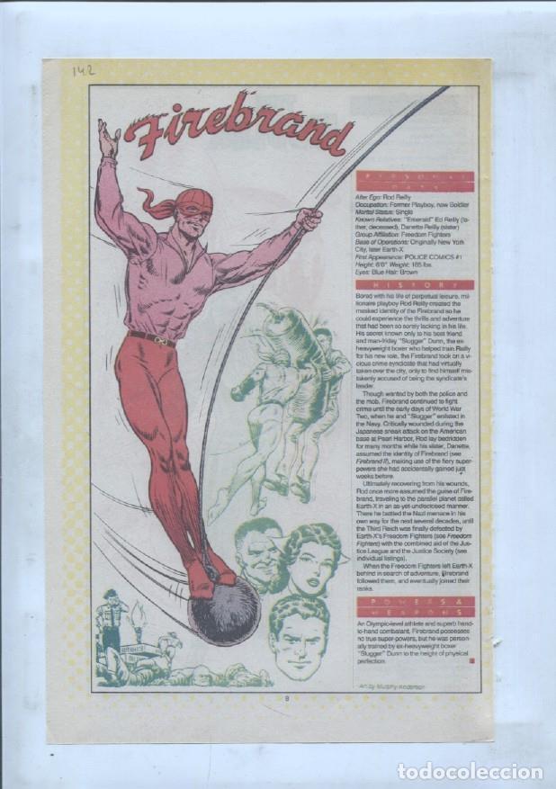 Cartes Postales: Ficha personaje DC Comics numero 142: Firebrand y The Fiddler - VARIOS