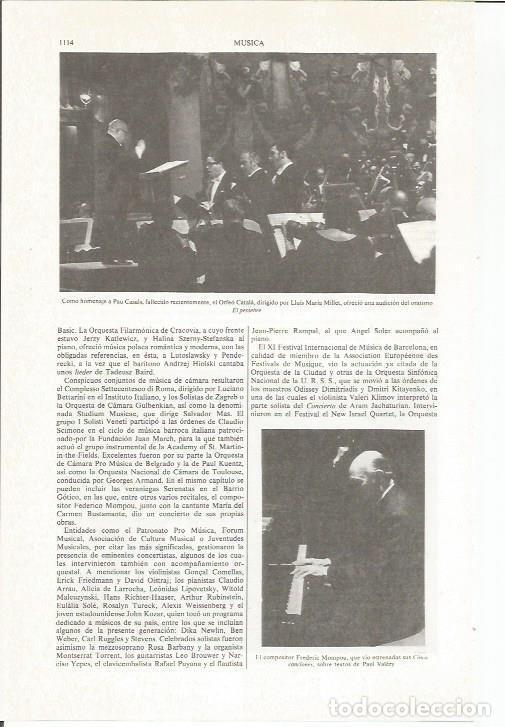 Cartes Postales: LAMINA ESPASA 36910: Homenaje a Pau Casal por el Orfeo Catala - Varios