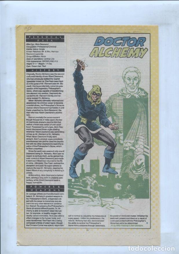 Cartes Postales: Ficha personaje DC Comics numero 130: Doctor Alchemy y Doctor Bedlam - VARIOS