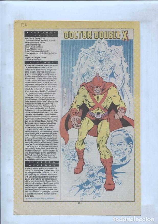 Cartes Postales: Ficha personaje DC Comics numero 132: Doctor Double X y Doctor Fate - VARIOS