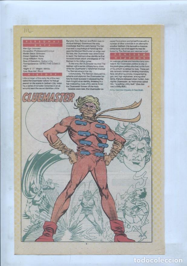 Cartes Postales: Ficha personaje DC Comics numero 112: Cluemaster y Colonel Computron - VARIOS