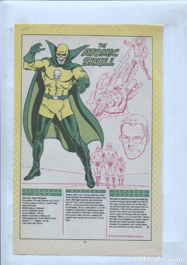Cartes Postales: Ficha personaje DC Comics numero 107: The atomic Skull y Auron - VARIOS