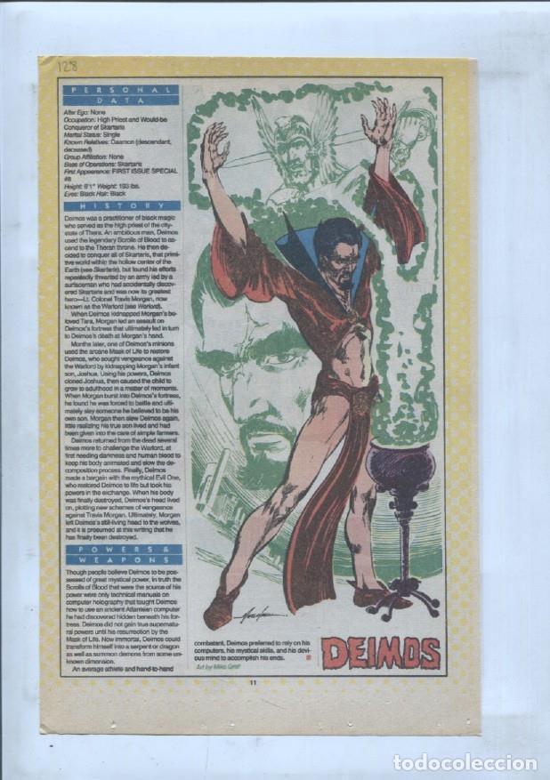 Postais: Ficha personaje DC Comics numero 128: Deimos y Demolition Team - VARIOS