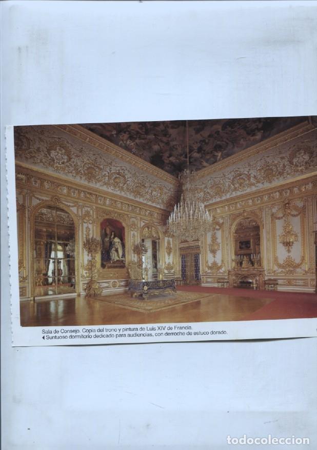 Postales: lamina souvenir del palacio Herrenchiemsee: Sala de consejo y Galeria de los espejos - VARIOS