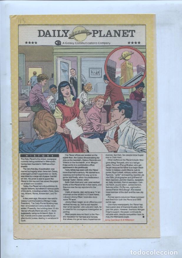 Postales: Ficha personaje DC Comics numero 113: Daily Planet y Dark Circle - VARIOS