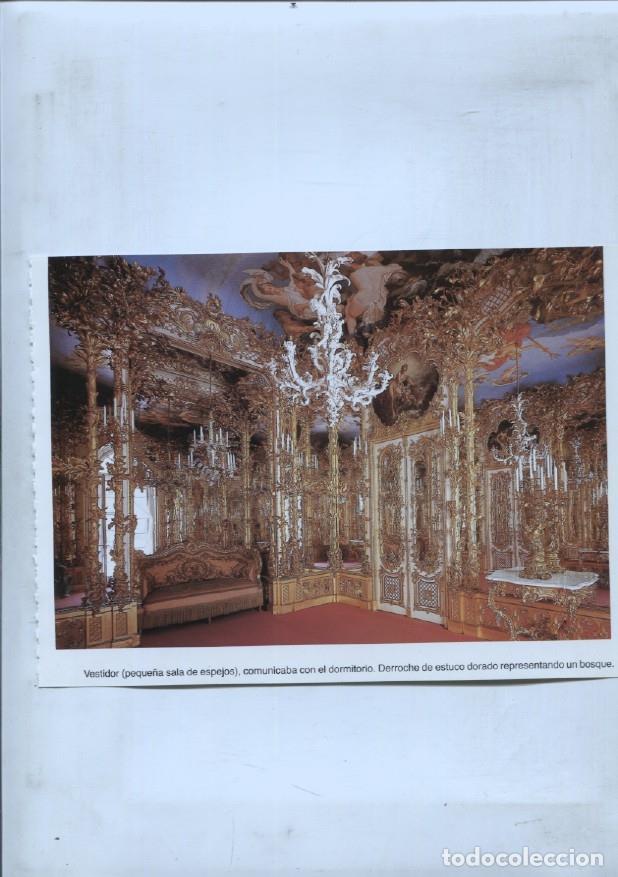 Postales: lamina souvenir del palacio Herrenchiemsee: Sala de los espejos y Fachada posterior palacio - VARIOS