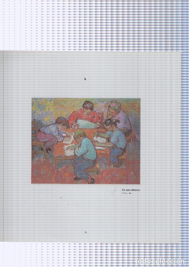 Postales: Teresa Llacer pagina 85/86: Els nens dibuixen + Ametllers florits amb Montserrat al fons - NULL