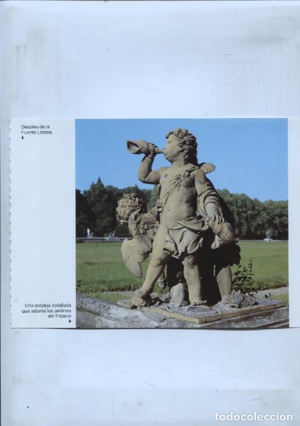 Postales: lamina souvenir del palacio Herrenchiemsee: Estatua de los jardines y cuadro del rey Luis II de Bavi