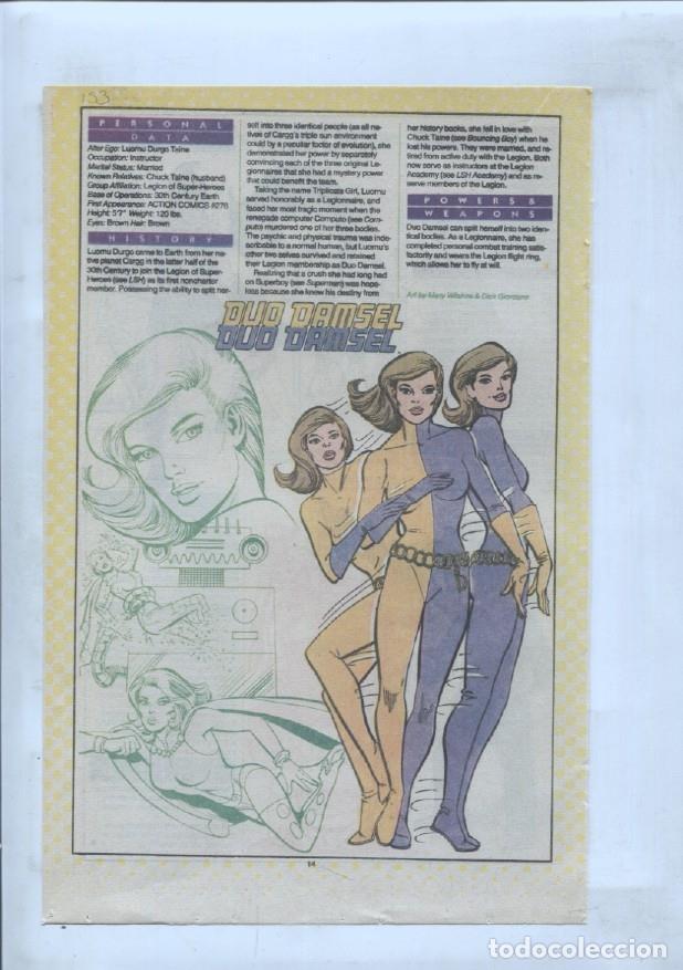 Postales: Ficha personaje DC Comics numero 153: Duo Damsel + The Duke of Deception + The Dummy - VARIOS