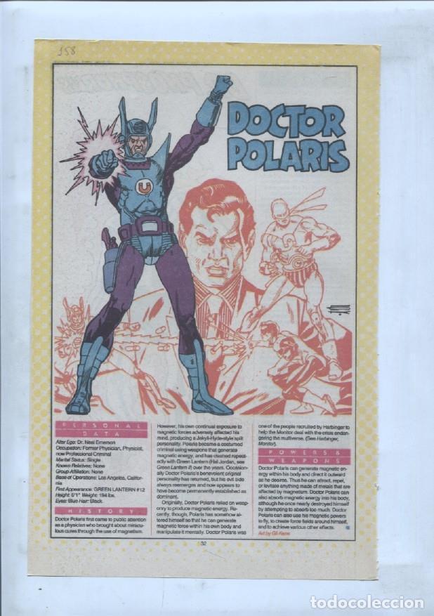 Postales: Ficha personaje DC Comics numero 158: Doctor Polaris + Dr. Phosphorus - VARIOS