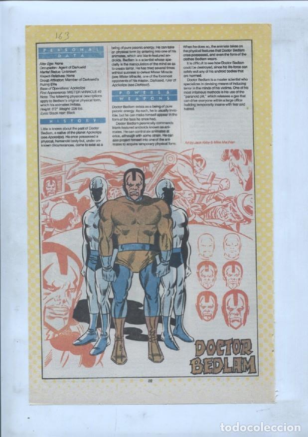 Postales: Ficha personaje DC Comics numero 163: Doctor Bedlam + Doctor Alchemy - VARIOS