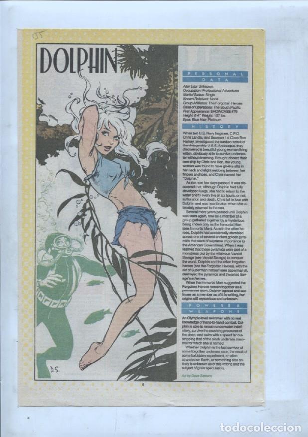Postkarten: Ficha personaje DC Comics numero 155: Dolphin + Doll Man - VARIOS