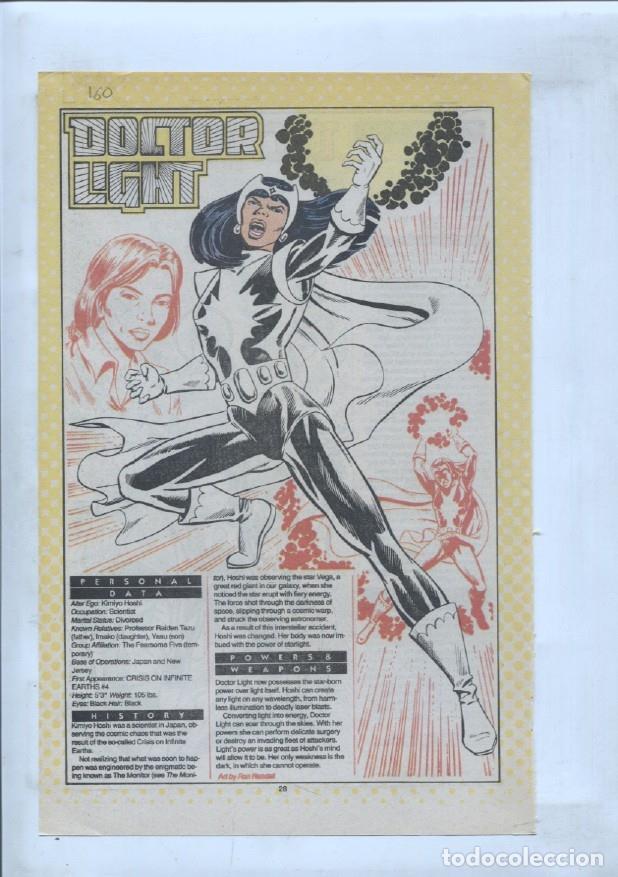 Postkarten: Ficha personaje DC Comics numero 160: Doctor Light + Doctor Light - VARIOS
