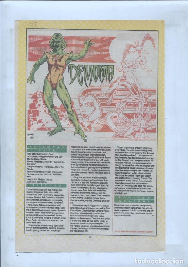 Postkarten: Ficha personaje DC Comics numero 165: Demonia + The Demon - VARIOS
