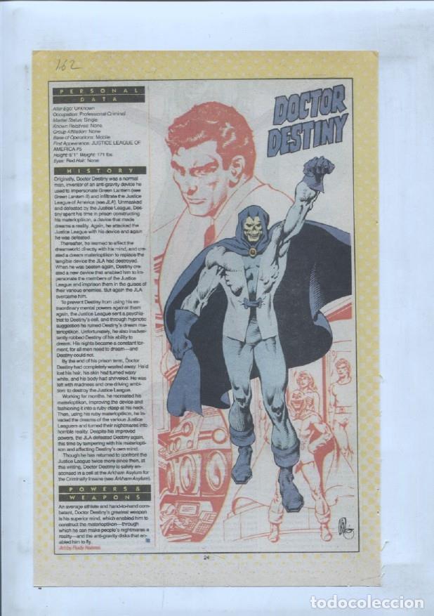 Postcards: Ficha personaje DC Comics numero 162: Doctor Destiny + Doctor Cyber - VARIOS