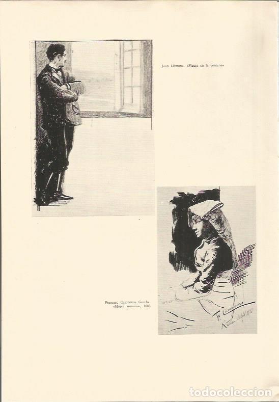 Postkarten: LAMINA 25609: Figura en la ventana, de Llimona y Mujer romana, por F. Casanovas - Varios