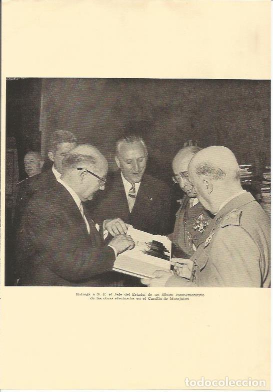 Cartes Postales: LAMINA 25642: Entrega a Franco de un album de las obras del Castillo de Montjuic - Varios