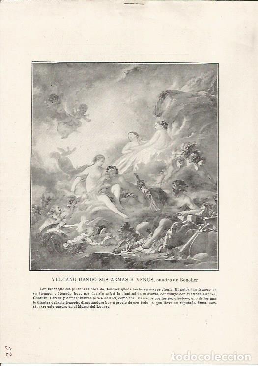 Postkarten: LAMINA 25410: Vulcano dando sus armas a Venus, por Boucher - Varios