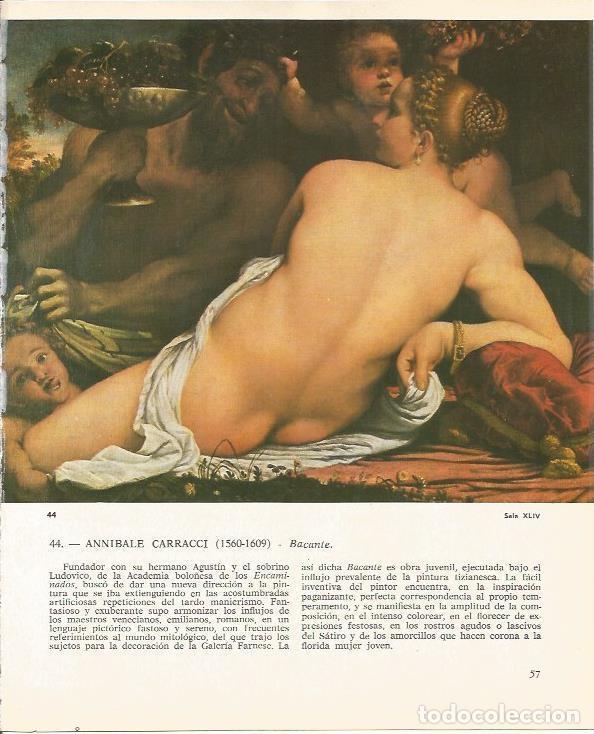 Postkarten: LAMINA 25387: Bacante, por Annibale Carracci - M. Lenzini y E. Micheletti