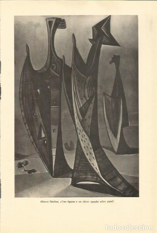 Cartoline: LAMINA 25551: Tres figuras y un olivo, por Alberto Sanchez - Varios