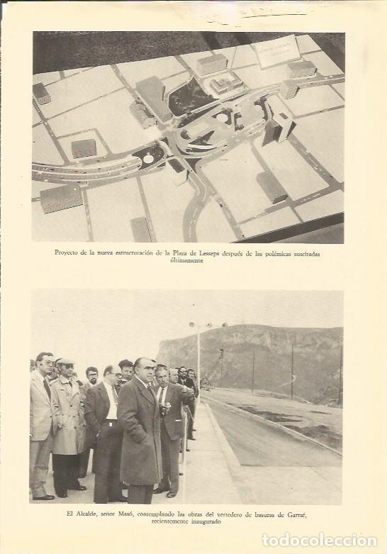 Cartoline: LAMINA 25529: Maqueta con la reestructuracion de la Plaza Lesseps de Barcelona - Varios