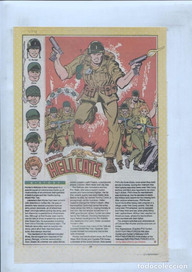 Cartes Postales: Ficha personaje DC Comics numero 174: LT Hunters Hellcats + The Human Target - VARIOS