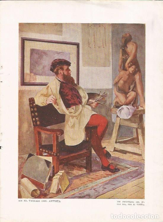 Postais: LAMINA 25852: En el taller del artista, por E. Varela - Varios