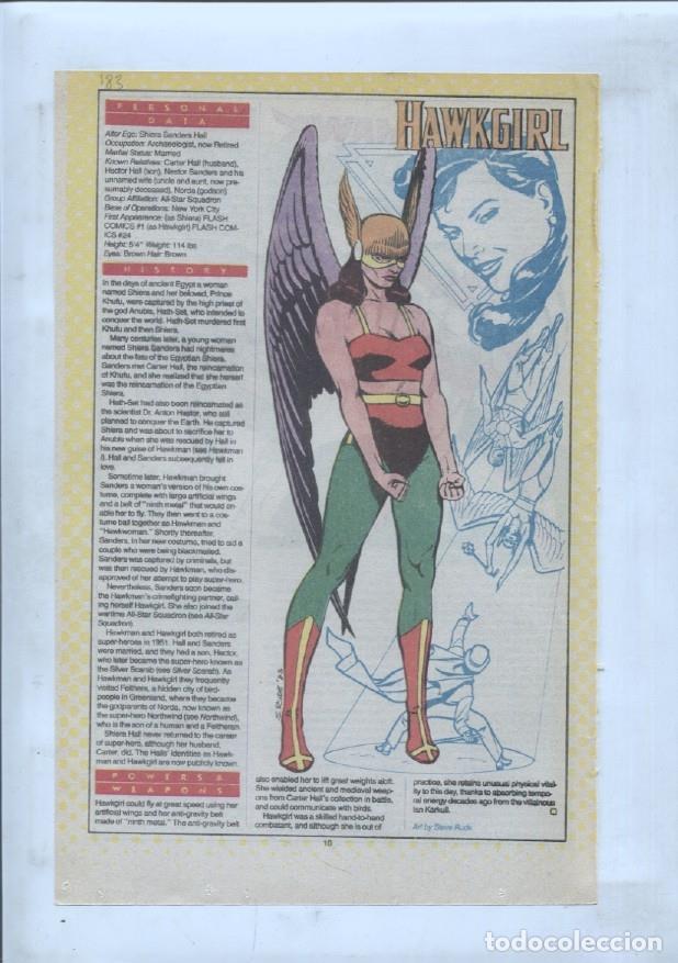 Cartes Postales: Ficha personaje DC Comics numero 183: Hawkgirl + Hawk and Dove - VARIOS