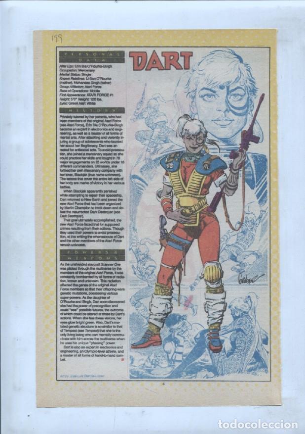 Cartes Postales: Ficha personaje DC Comics numero 199: Dart + Darkseid - VARIOS