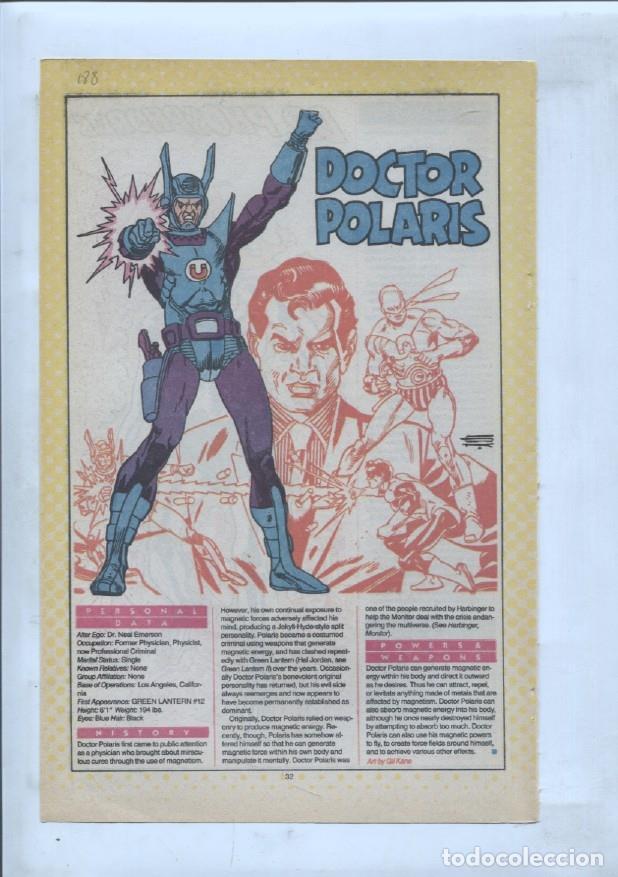 Cartes Postales: Ficha personaje DC Comics numero 188: Doctor Polaris + Dr. Phosphorus - VARIOS