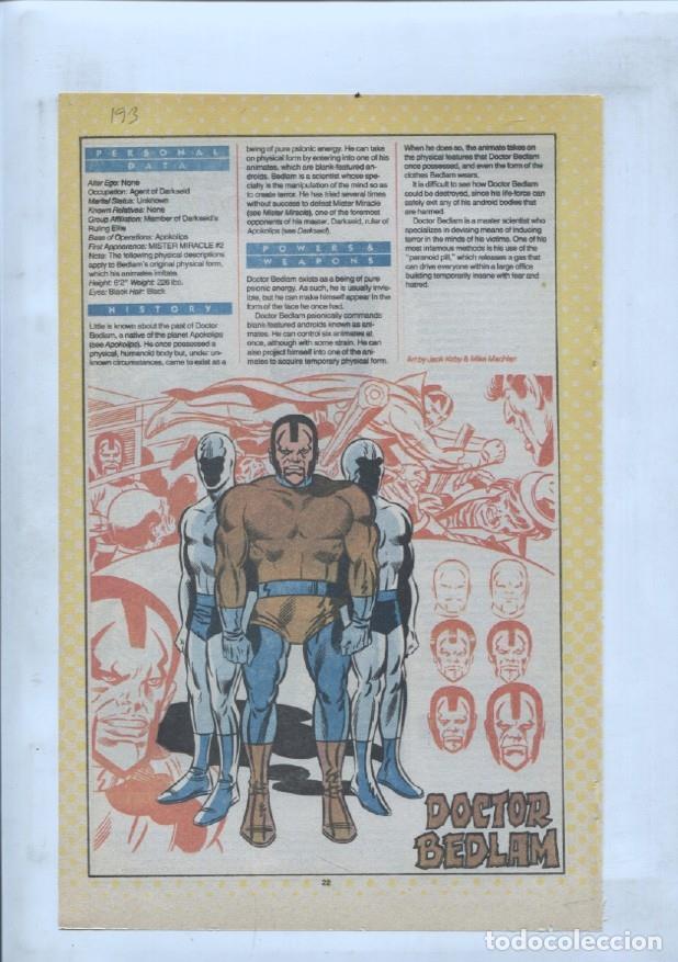 Cartes Postales: Ficha personaje DC Comics numero 193: Doctor Bedlam + Doctor Alchemy - VARIOS