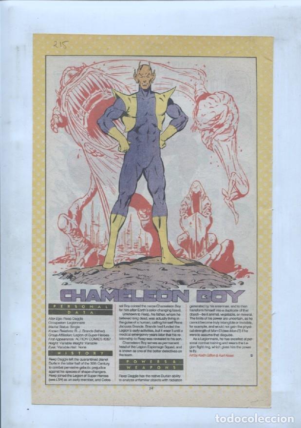 Cartes Postales: Ficha personaje DC Comics numero 215: Chameleon Boy + Challengers of the Unknown - VARIOS