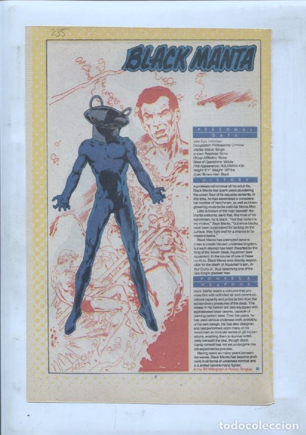 Cartes Postales: Ficha personaje DC Comics numero 235: Black Manta + Black Lightning - VARIOS