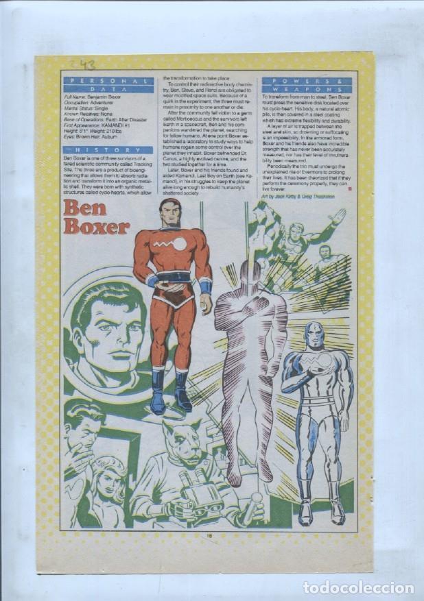 Cartes Postales: Ficha personaje DC Comics numero 243: Ben Boxer + Beautiful Dreamer - VARIOS