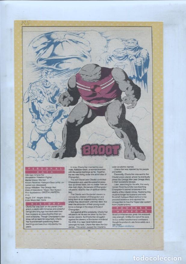 Cartes Postales: Ficha personaje DC Comics numero 225: Broot + Bronze Tiger - VARIOS