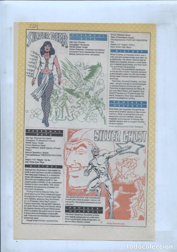 Cartes Postales: Ficha personaje DC Comics numero 264: Silver Deer + Silver Ghost + The Silent Knight - VARIOS
