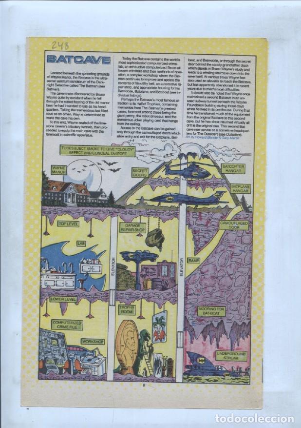 Cartes Postales: Ficha personaje DC Comics numero 248: Batcave + The Barren Earth - VARIOS